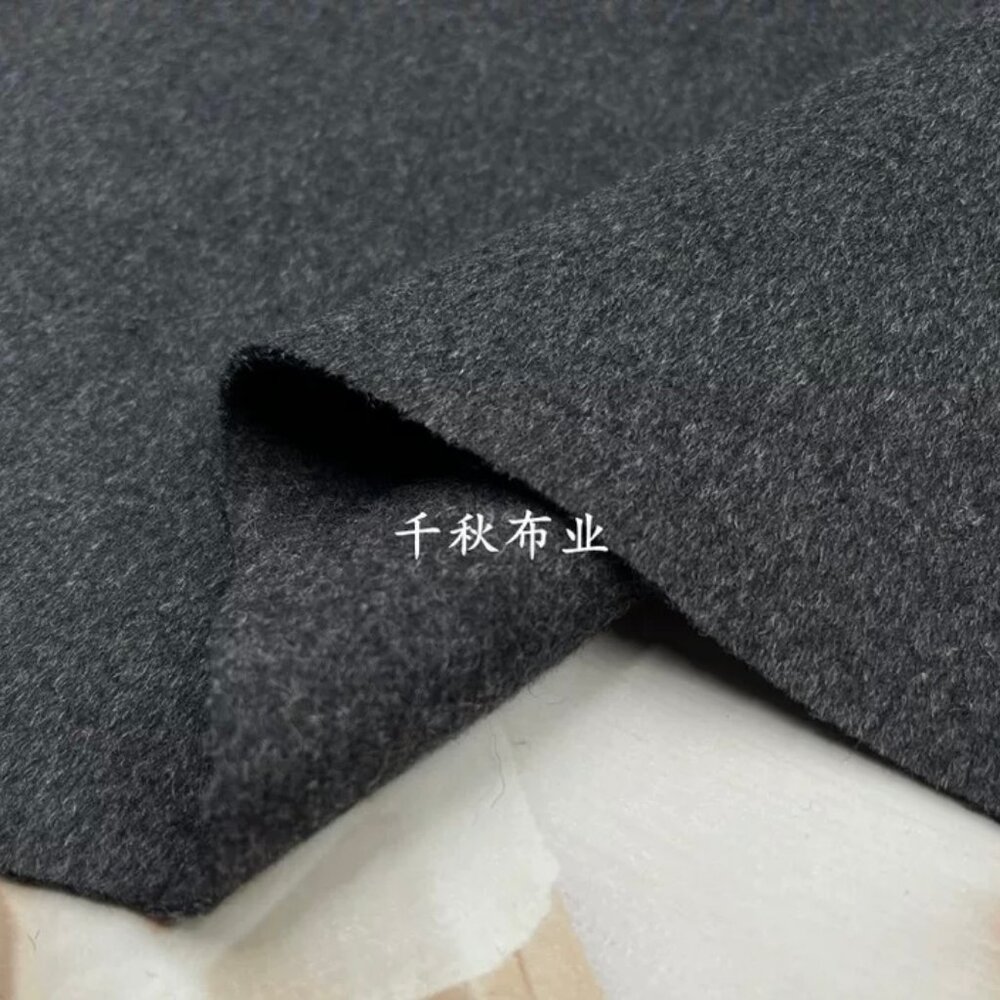 3 meters luxurious charcoal grey wool/cashmere blend coating fabric